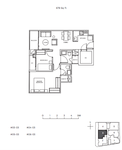 33 Residences 2 bedrooms floor plans